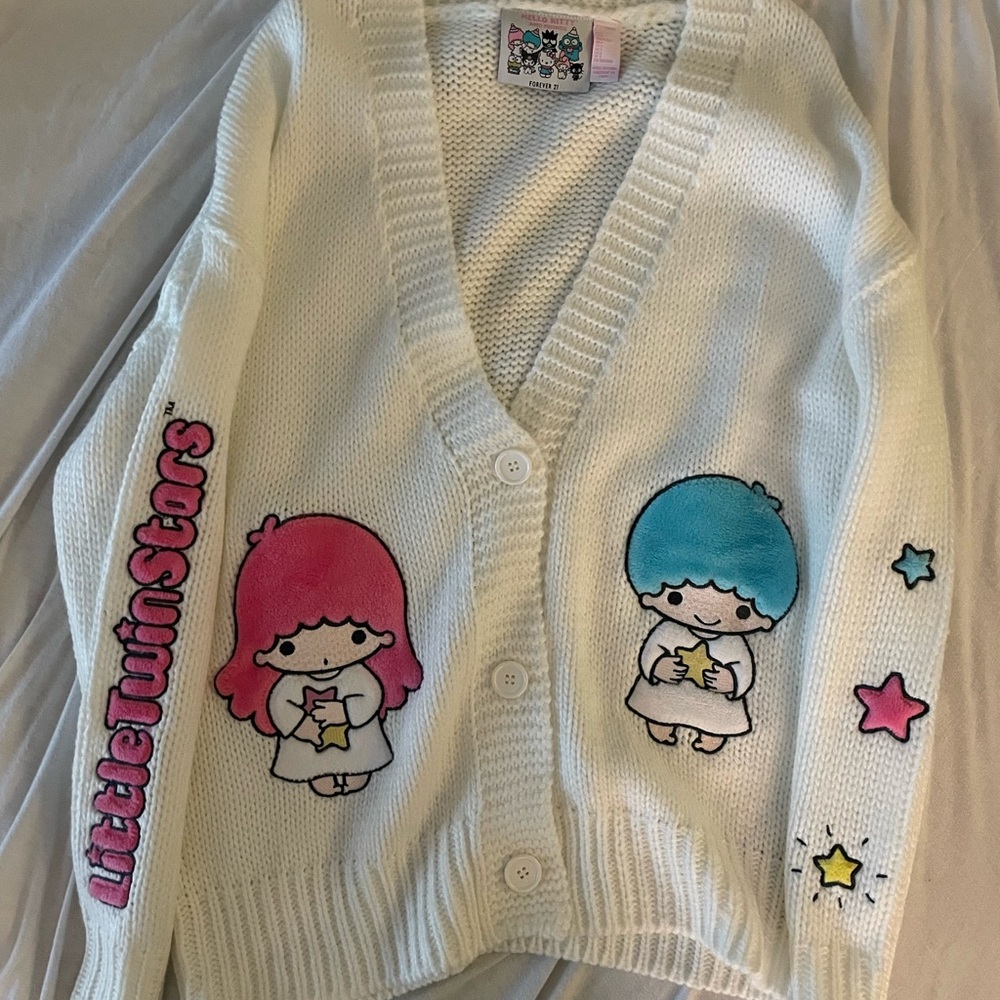 Little Twin Stars White Cardigan
